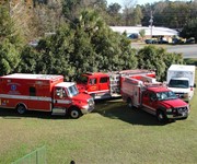 Group photo B
Left to right- Rescue 35, Engine 1(top middle), Squad 1(bottom middle), Rescue 33
